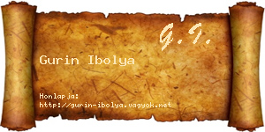 Gurin Ibolya névjegykártya